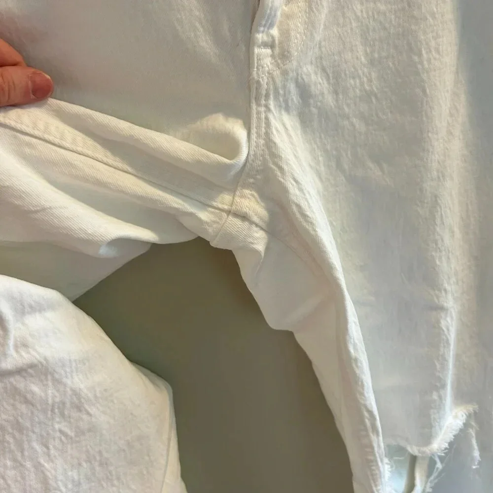 Abercrombie 90s Straight Ultra High Rise White Jeans Womens Size 32 14 Long - Picture 5 of 8